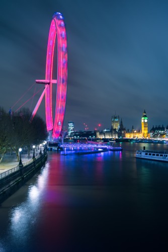 Big Ben, Golden Eye at night. London