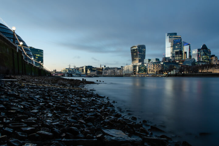 London during the blue hour